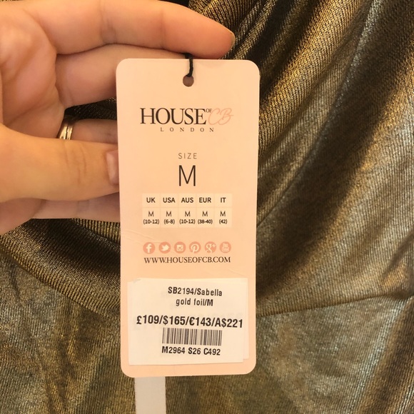 House of CB Gold cocktail dress - Picture 5 of 9